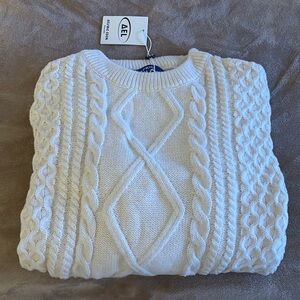 Brand New Aelfric Eden White Cable Knit Rory Gilmore Sweater